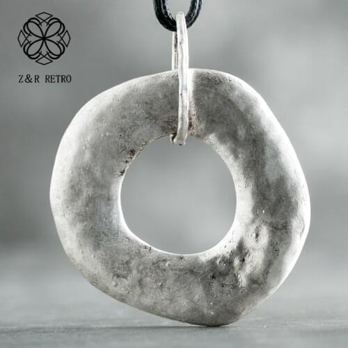 Big Chain Necklace Jewelry Geometric Statement Suspension Handmade Pendant Rope Metal Vintage Unisex Sweater Clothes Accessories