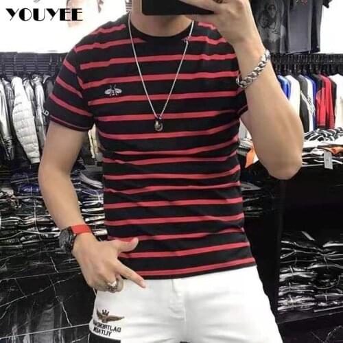 Мужские полосаты футболки BORUNKE China At AliExpress