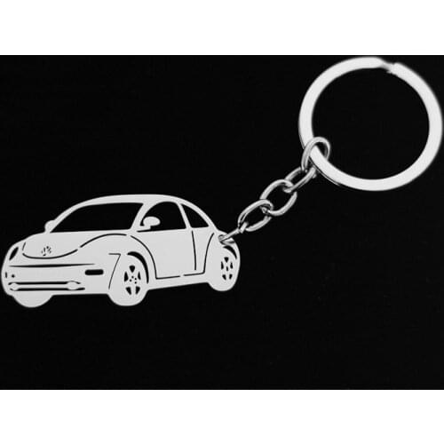 Volkswagen Beetle Car keychain stainless steel silver car keyring for father days gift