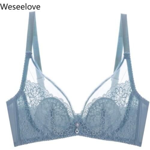 Weseelove Lace Up Soutien Gorge Bralette Adjustable Gathered Push Up Bra Lingerie Sexy Underwear Womens Bra Soft Rims B04-3