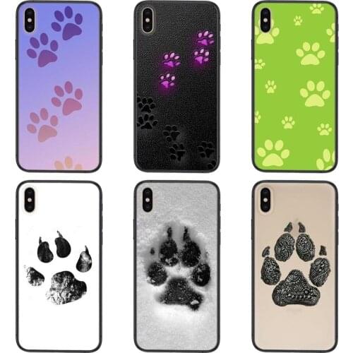 Dog paw print Black Bumper Pretty Prime Best Sale For Xiaomi Redmi K40 K30 K30S K20 Gaming 9 9C 8 8A 7 7A 6 6A 5 4X 4A Nfc Plus