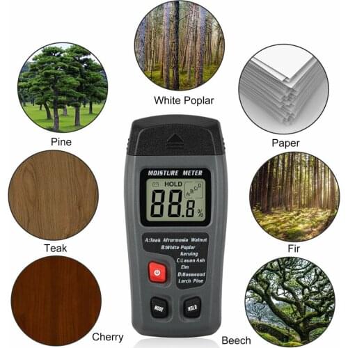 Digital LCD Wood Moisture Meter Detector Tester Humidity 0-99.9% Hygrometer Test Wide range And High Precision High Quality