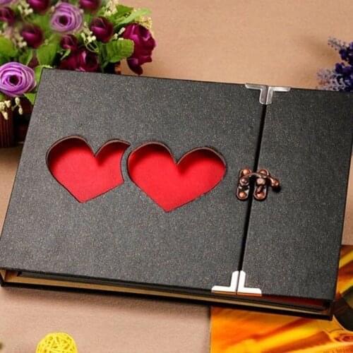 Vintage Hollowed Heart Photo Image Album Scrapbook Sticker DIY Diary Memory DIY Photo Album