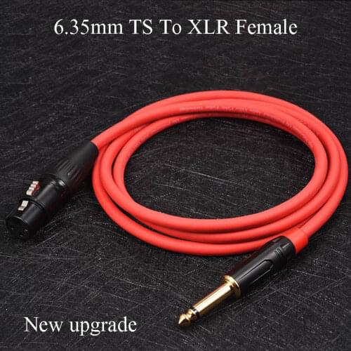 GuSuo 1/4" 6.35MM JackTS TRS To 3pin XLR 3P Male Female Plug Mic Microphone Cable Microphone Wire Cord H802 0.5M-30M