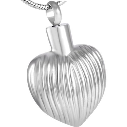 IJD8349 Always in My Heart Urn Necklace Stainless Steel Keepsake Pendant Locket Memorial Cremation Jewelry for Men Women