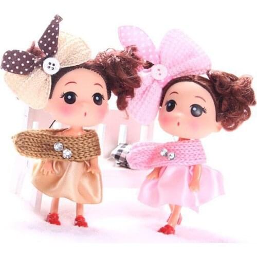 12cm Brown Hair Confused Doll Wedding Dolls Pretend Toys For Girls Cake Decor Cute Korean Doll Childrens Toys