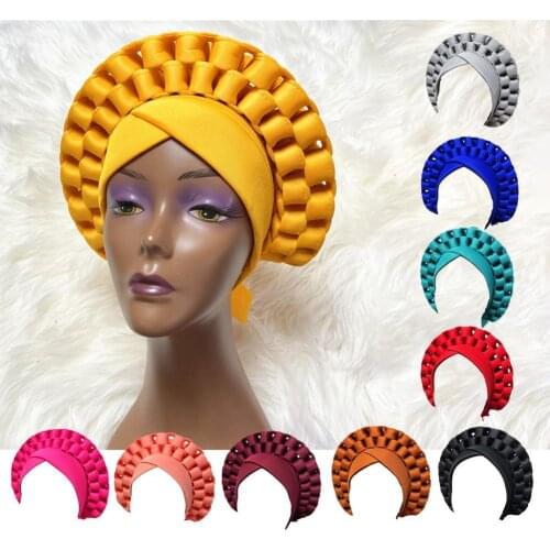Hot Sales!!! Hat Wide Band Adjustable Soft African Nation Style Turban Hat for Christmas
