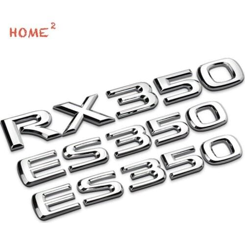 For Lexus ES350 RX350 Logo Metal Car Sticker Number Rear Trunk Emblem Badge Exterior Accessories