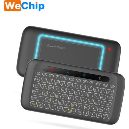 Mini Keyboard H20 Backlight Touchpad Remot control 2.4G USB Wireless Connection Battery English Version Air mouse For TV BOX