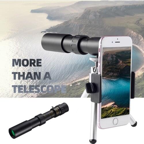 10-300x40 Zoom Telescope HD Continuous Stretch Outdoor Mini Professional Phone Monocular Hunting Scope Low Light Night Vision