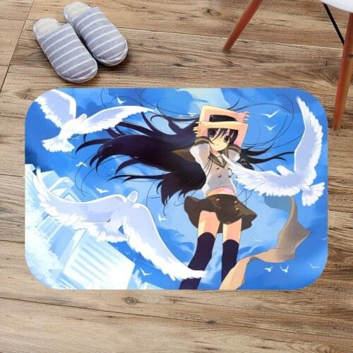 Soft Suede Bathroom Anti-skid Carpet shakugan no shana Living Room Floor Rugs Customzied Bath Mat Doormat DIY Entrance Door Mats