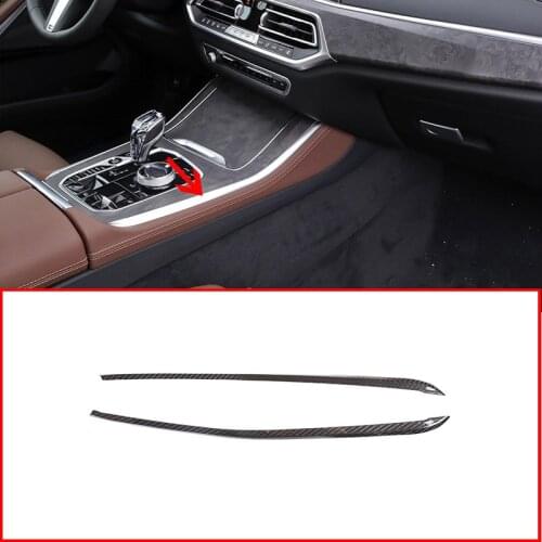 Real Carbon Fiber For BMW X5 G05 2019-2020 Center Console Decoration Strips Trim Interior Car Accessories