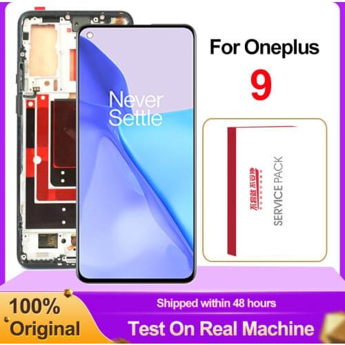 100% Original 6.55" AMOLED For OnePlus 9 LCD Display Touch Screen Digitizer Assembly For One Plus 9 1+9 LE2113 LE2111 LE2110