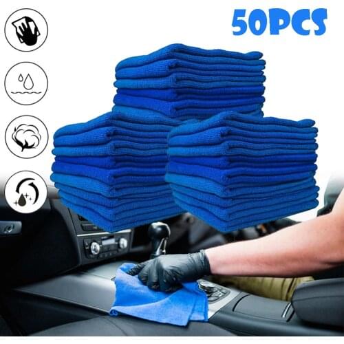 50pcs Microfibre Cleaning Auto Soft Cloth Washing Cloth Towel Duster 23*23cm Car Home Cleaning Micro Fiber Towels