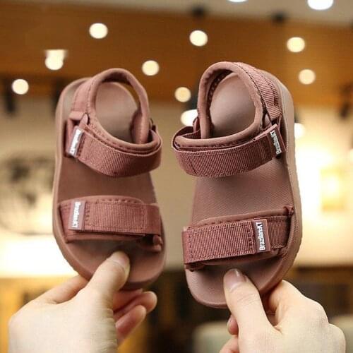 Summer Canvas Sandals for Boys/Girls Anti-Slip Children Outdoor Shoes Summer Beach Footwear Breathable Flat With Sandals