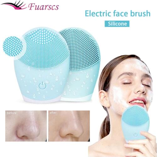 Silicone Facial Cleansing Brush Electric Face Clean Devices Facial Massager Skin Cleaner Sonic Vibration Deep Pore Cleaning