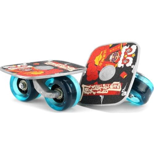 2 Pcs Skate Board PU Flashing Wheel Split Skateboard Drift Plate Roller Skate Outdoor Sport