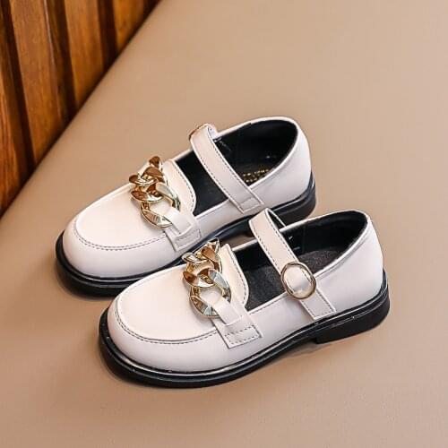 Children Leather Shoes Black Loafers Girls Spring/autumn Flats Comfortable Casual Student Performance Shoes Baby Kids Shoes