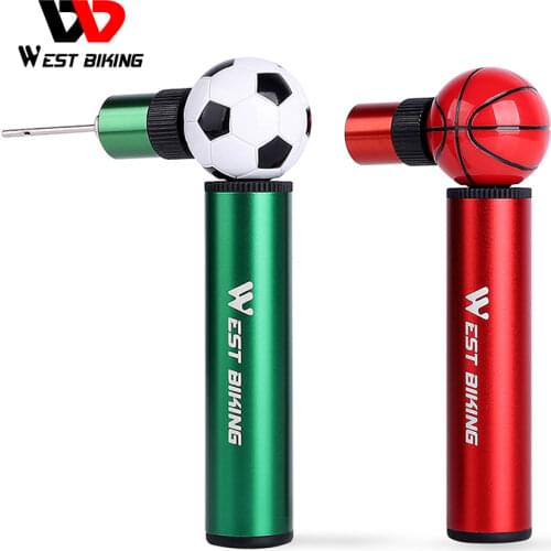 WEST BIKING 48G Mini Soccer & Basketball Bicycle Pump 90 PSI High Pressure Portable Tire Inflator Hand Air Pumps MTB Bike Pump