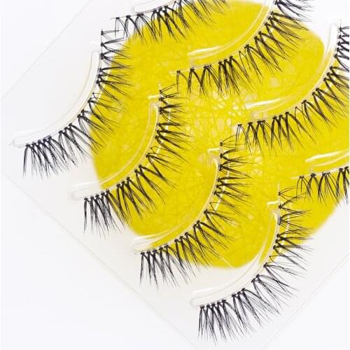 YOKPN New Japanese Pointed Tail False Eyelashes Super Natural Simulation Eye Makeup Eyelashes Long-lasting Eye Makeup Tools