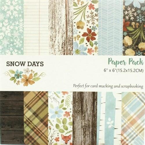 YPP CRAFT 12 Snow Days Scrapbooking Pads Paper Origami Art Background Paper Card Making DIY Scrapbook Paper Craft