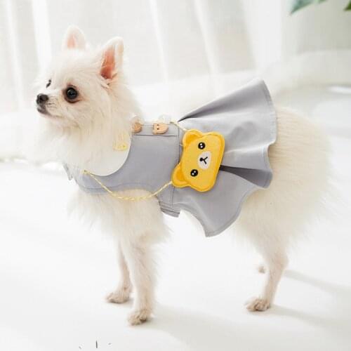 Dog Skirt Princess Teddy Clothes Spring and Summer Thin Breathable Cat Pet Small Dog Pomeranian Vest Skirt Summer Dog Dress