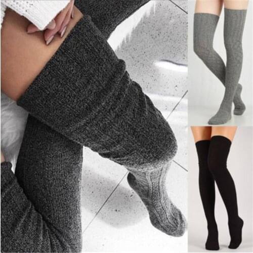 Women Cable Knit Extra Long Boot Socking Over Knee Thigh High Girls Warm Stock Autumn And Winter Ladies Fashion Items