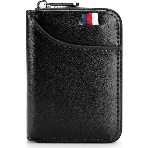 Women Short Wallets Cow Leather Anti Theft 12 Card Holder Credit Card Case Organizer Wallet Men RFID Blocking Coin Man Purse
