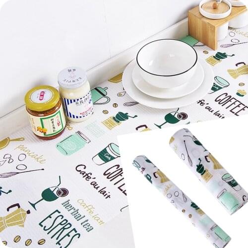 1 Roll of Kitchen Accessories Drawer Stickers Cupboard Placemats Waterproof and Oil Proof Table Mats Simple Design Kitchen Tools