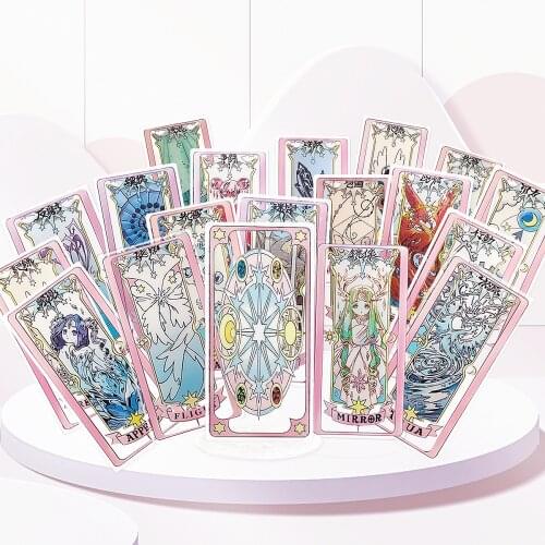 1pcs anime card captor cardcaptor sakura Acrylic Stand KINOMOTO SAKURA clow card clear cards cosplay costume