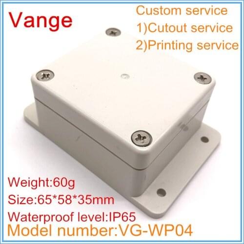 10pcs/lot small electronic device waterproof IP65 ABS plastic material instrument box diy 65*58*35mm made by mould