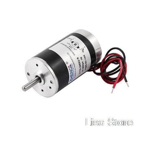 12V 4000RPM Speed 7W Power 5mm Diameter Shaft Wired Connector Metal DC Motor