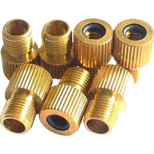 2Pcs Car Bicycle Motorcycle Brass Adaptors Presta to Tube Valve Tool bouchon de valve колпачки на нипель клапан