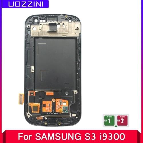2 Pcs TFT Lcds For SAMSUNG Galaxy S3 Display i9300 i9300i Touch Screen Digitizer Replacement For SAMSUNG Galaxy S3 LCD Frame