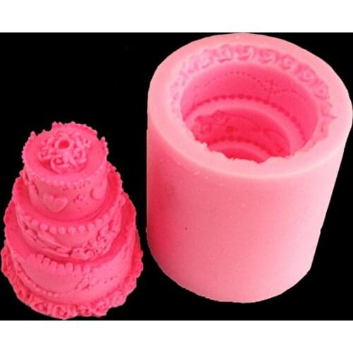 3-layer Cake Candle Diy Silicone Mold Soap, Candle Candle Making Mold3 Layer Cake Candle Making Craft Jewelry Decorative 3d