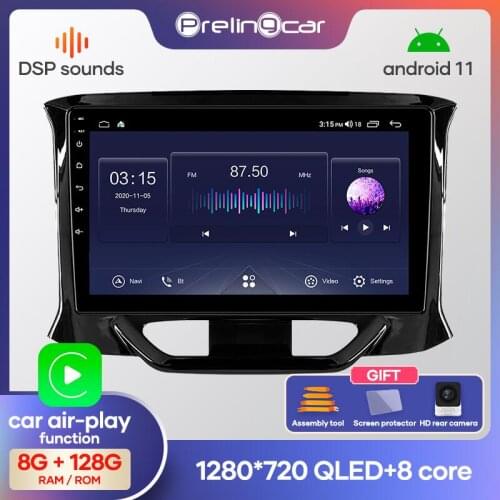 Prelingcar Android 10 NO DVD 2 Din Car Radio Multimedia Video Player Navigation GPS For Lada Xray 2015-2019 Octa-Core