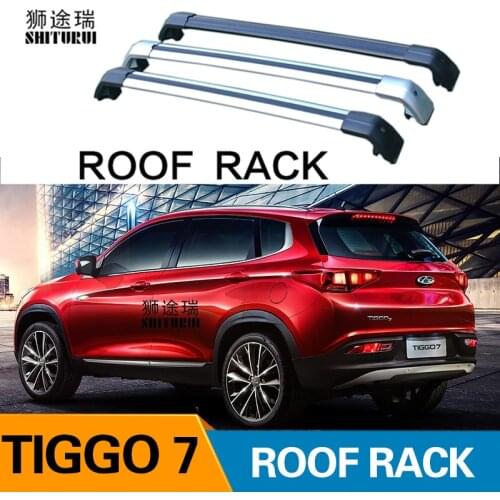 2Pcs Roof bars For CHERY TIGGO7 2015 2016 2017 2018 Aluminum Alloy Side Bars Cross Rails Roof Rack Luggage CUV SUV