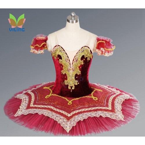 Ballet dress Professional ballet tutus Red pancake ballerina tutu dress girls Nutcracker professional ballet tutu