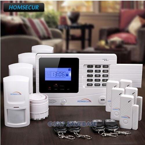 HOMSECUR Wireless&wired GSM Home Security Alarm System +PIR Sensor+ Door Sensor