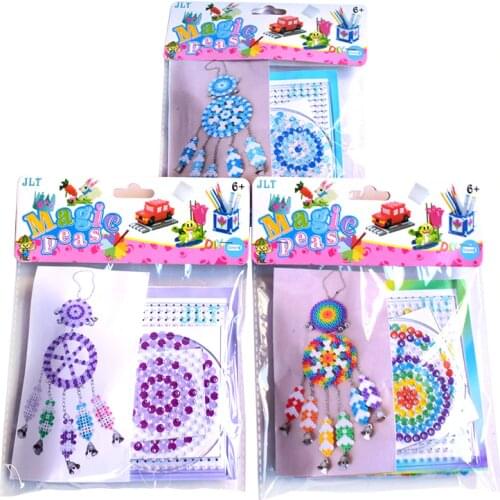 Dream Catcher Windbell 5mm Hama Beads Set With Templates Accessories For Kids DIY 3D Puzzle Educational Toys Mid Fuse Beads