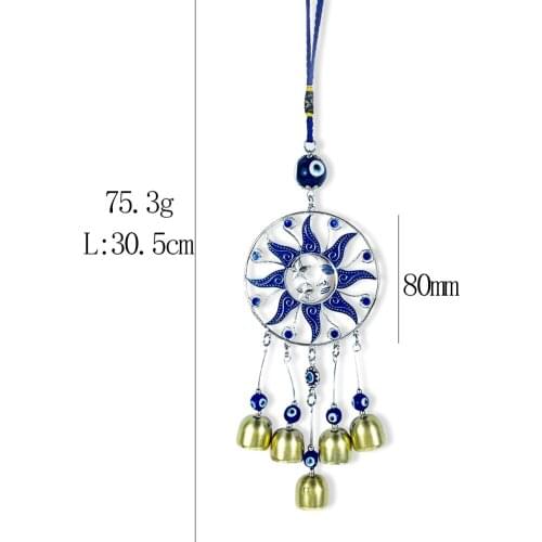 Windbell Blue Moon Devils Eye Europe and The United States Retro Car Pendant Wall Pendant Pendant Windbell Home Decoration