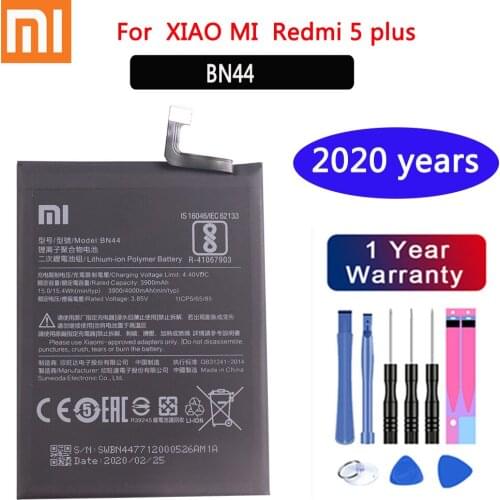 Original Xiaomi Redmi 5 Plus Battery BN44 4000mAh for Xiaomi Redmi 5 Plus High Quality BN44 Replacement Phone Battery+Free Tools