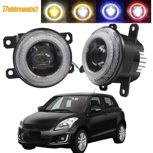 Car Front Bumper LED Fog Light Assembly Angel Eye Daytime Running Lamp 30W H11 12V For Suzuki Swift MZ EZ Hatchback 2005-2015