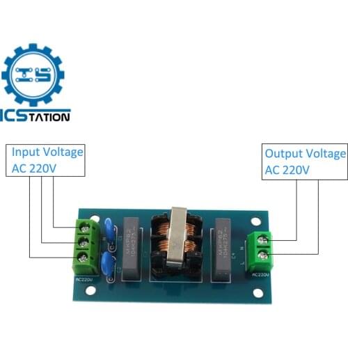 EMI Sound Filter Board Voice Enhanced Booster Filter Socket 220V 2A EMI Filter Power Module