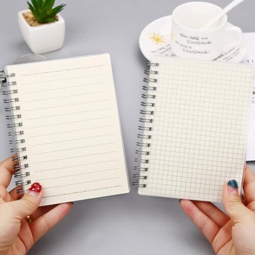 Simple Coil Business Notebook Horizontal Grid Loose-leaf Note Book Diary Planner Stationery Office School Supplies