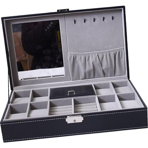 Luxury 8 Slot Watch Holder Earring Necklace Display Storage Removal Pillow 33.2x20x8.5cm