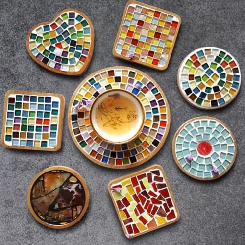 DIY Mosaic Coaster Silicone Resin Mold Craft Tools Cup Mat Resin Casting Moulds