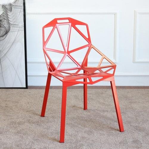 Modern Design Aluminium Dining Chair Meeting Chair Popular stackable outdoor leisure chair Loft Cafe meeting Chair Nice design