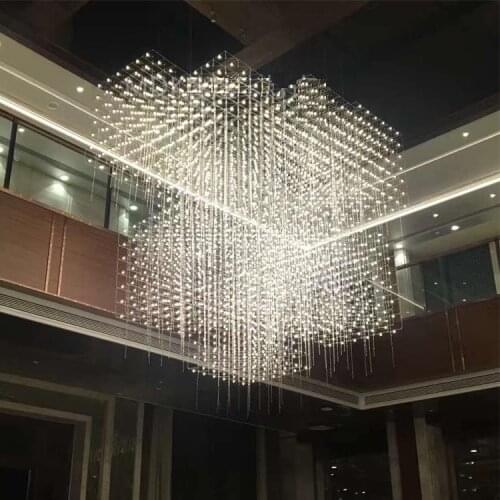 Modern Hotel Luxury Chandelier Indoor Lighting Decor Ceiling Chandelier Supermarket Restaurant Hanging Lamp Luster Light Fixture