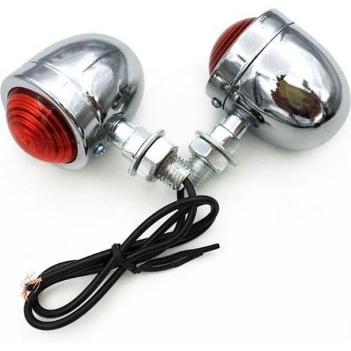 Universal Motorcycle AMBER & Black Mini Bullet LED Turn Signals Brake Running Lights Turn Signals Indicators Hot